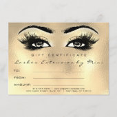 Lashes Glass Gold Makeup Certificate Cadeaus (Voorkant)