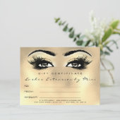 Lashes Glass Gold Makeup Certificate Cadeaus (Staand voorkant)