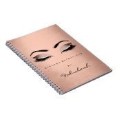 Lashes Glitter Eyes Makeup Blush Roos Gold Name Notitieboek (Rechterzijde)