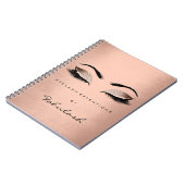 Lashes Glitter Eyes Makeup Blush Roos Gold Name Notitieboek (Linkerzijde)