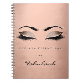 Lashes Glitter Eyes Makeup Blush Roos Gold Name Notitieboek (Voorkant)