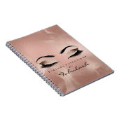 Lashes Glitter Eyes Makeup Blush Roos Gold Name Notitieboek (Rechterzijde)