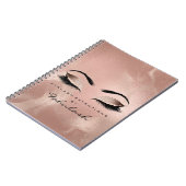 Lashes Glitter Eyes Makeup Blush Roos Gold Name Notitieboek (Linkerzijde)