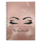 Lashes Glitter Eyes Makeup Blush Roos Gold Name Notitieboek (Voorkant)