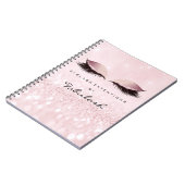 Lashes Glitter Eyes Makeup Roze Roze Roze Meisjesn Notitieboek (Linkerzijde)