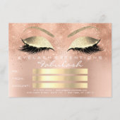 Lashes Glitter Roos Gold Makeup Certificate Cadeau (Voorkant)
