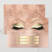 Lashes Glitter Roos Gold Makeup Certificate Cadeau (Voorkant / Achterkant)