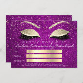 Lashes Gold Magenta Roze Makeup Certificate Cadeau (Voorkant / Achterkant)