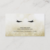 Lashes Gold Sparkle Glamour Wimpers Chic Make-up Visitekaartje (Achterkant)
