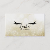 Lashes Gold Sparkle Glamour Wimpers Chic Make-up Visitekaartje (Voorkant)