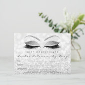 Lashes Gray Silver Makeup Certificate Gift Glitter (Staand voorkant)