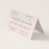 Lashes hair Silver Glitter pastel eye aftercare Visitekaartje (Achterkant)