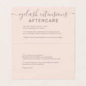 Lashes hair Silver Glitter pastel eye aftercare Visitekaartje (Binnenkant ongevouwen)