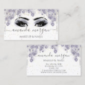 Lashes Hairdresser Makeup Artist Smoky Gray Visitekaartje (Voorkant / Achterkant)