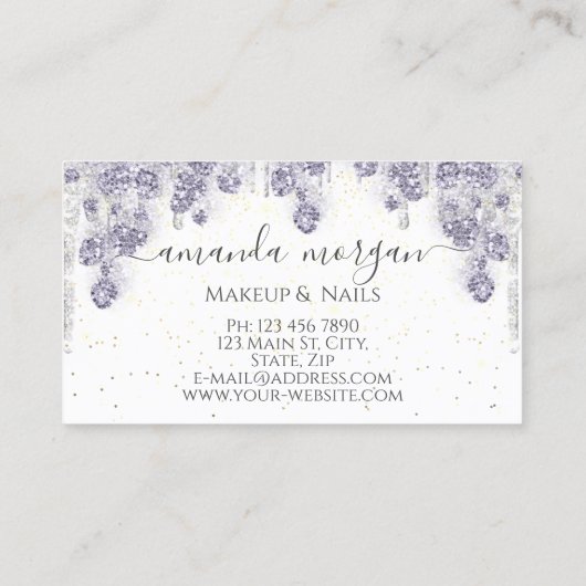 Lashes Hairdresser Makeup Artist Smoky Gray Visitekaartje (Achterkant)