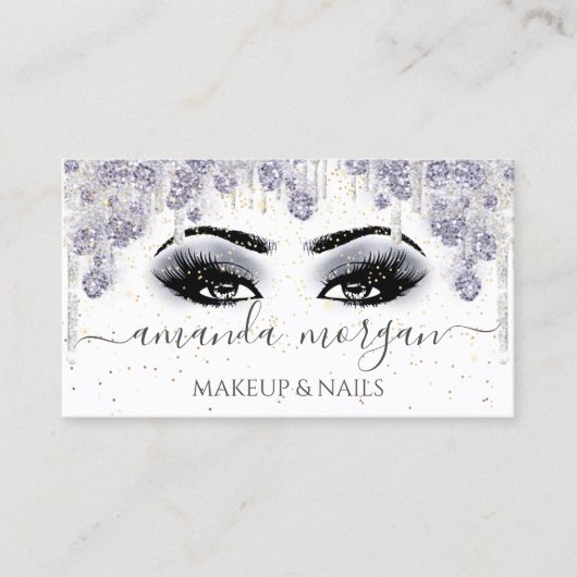 Lashes Hairdresser Makeup Artist Smoky Gray Visitekaartje (Voorkant)