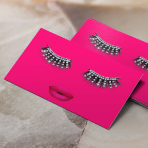 Lashes Hot Pink Eyelash Eyes Makeup Artist Beauty Visitekaartje