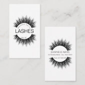 Lashes kunstenaar in zwart visitekaartje (Voorkant / Achterkant)