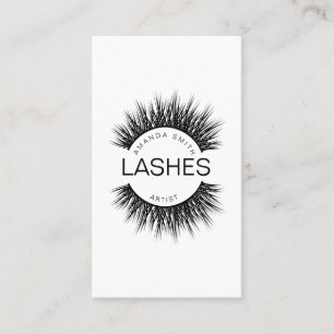 Lashes kunstenaar in zwart visitekaartje