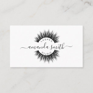 Lashes kunstenaar in zwarte kleur visitekaartje