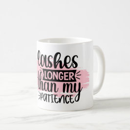 Lashes langer dan mijn geduld koffiemok