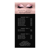 Lashes Lash Makeup Service Menu Roos Gold (Voorkant)
