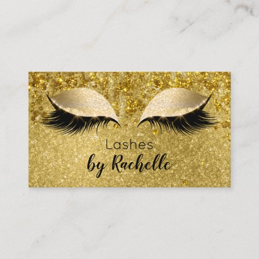Lashes Lash Visitekaartje Eyelash Gold Glam (Voorkant)