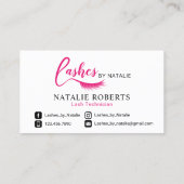 Lashes Logo Eyelash Extensions Salon Loyalty (Achterkant)