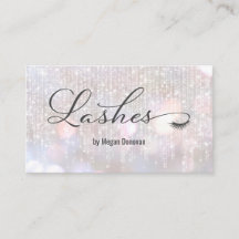 Lashes Logo Iridescent Bokeh Sparkle
