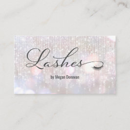 Lashes Logo Iridescent Bokeh Sparkle Visitekaartje