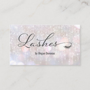 Lashes Logo Iridescent Bokeh Sparkle Visitekaartje
