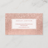 Lashes logo typografie faux roos goud glitter visitekaartje (Achterkant)