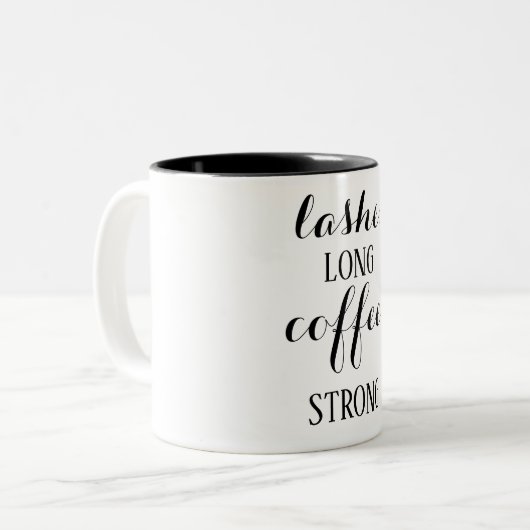 Lashes Long Coffee Strong Coffee Mok (Voorkant links)