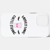 Lashes Long Coffee Strong Funny Pink Case-Mate iPhone Case (Achterkant (horizontaal))