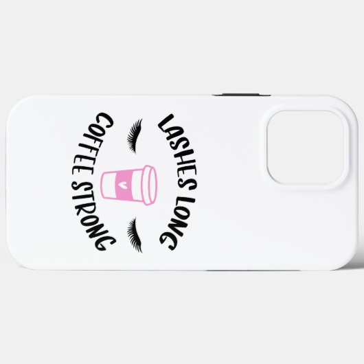 Lashes Long Coffee Strong Funny Pink Case-Mate iPhone Case (Achterkant (horizontaal))