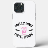 Lashes Long Coffee Strong Funny Pink Case-Mate iPhone Case (Achterkant)