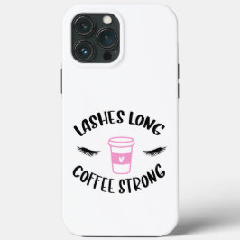 Lashes Long Coffee Strong Funny Pink Case-Mate iPhone Case
