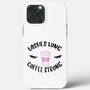 Lashes Long Coffee Strong Funny Pink Case-Mate iPhone Case