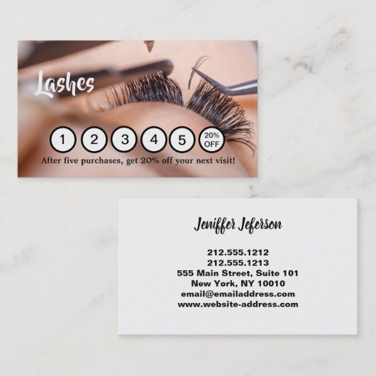 Lashes Loyalty Visitekaartje (Voorkant / Achterkant)