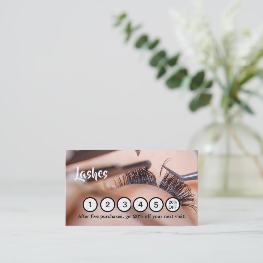 Lashes Loyalty Visitekaartje (Staand voorkant)