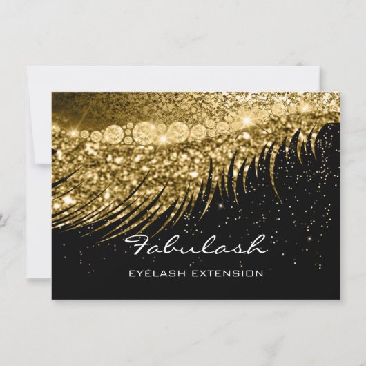 Lashes Lux Make-up Certificaat Gift Gouden Glitter (Achterkant)