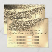 Lashes Lux Makeup Certificate Gift Gold Lux (Voorkant / Achterkant)