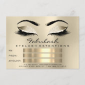 Lashes Make-up Artiest Certificaat Cadeau Champaig (Voorkant)