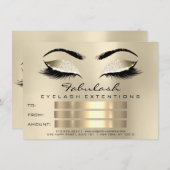 Lashes Make-up Artiest Certificaat Cadeau Champaig (Voorkant / Achterkant)