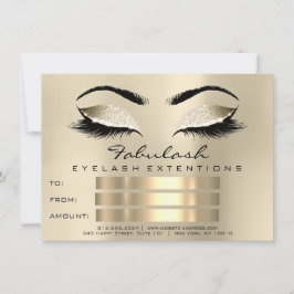 Lashes Make-up Artiest Certificaat Cadeau Champaig