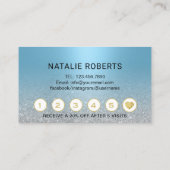 Lashes Make-up Artiest Moderne Blauwe Salon Loyali Klantenkaartje (Achterkant)