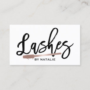 Lashes make-up artist Elegant handgeschreven scrip Visitekaartje