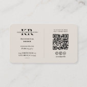 Lashes make-up artist esthetische zand monogram visitekaartje (Achterkant)