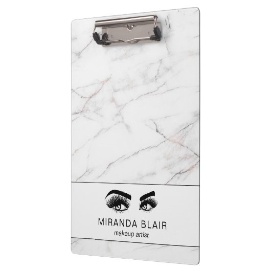 Lashes make-up artist Luxe wit marmer Klembord (Links)