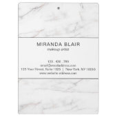 Lashes make-up artist Luxe wit marmer Klembord (Achterkant)